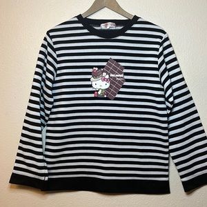 hello kitty very sweet striped sweatshirt